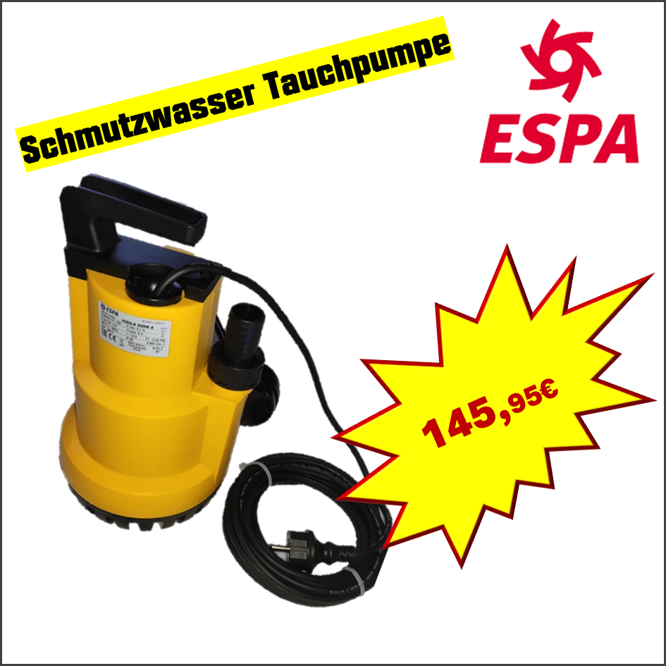Espa Vigial Schmutzwassertauchpumpe in der Aktion für nur 145,95