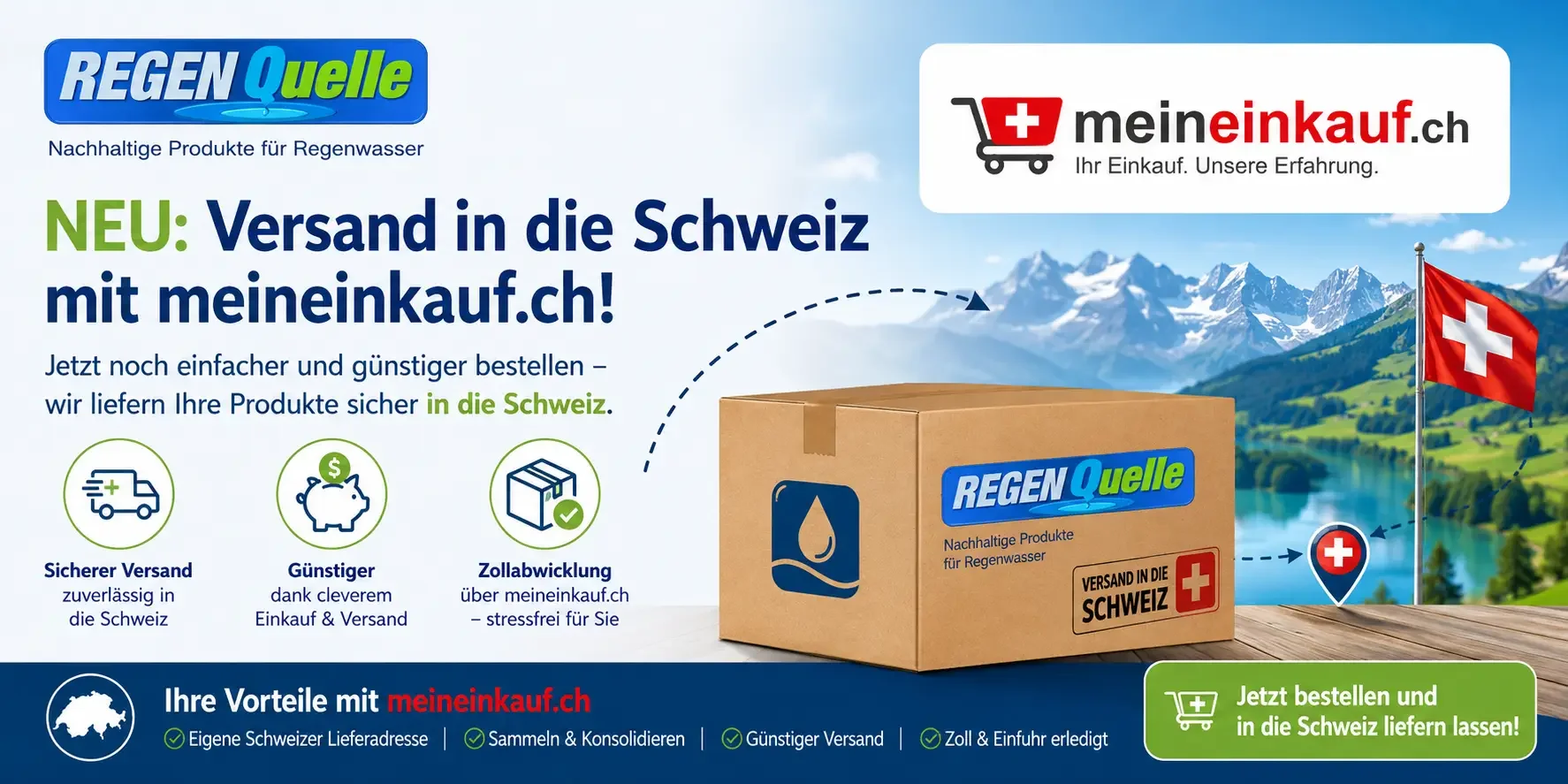 Versand in die Schweiz mit meineinkauf.ch