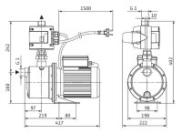 Wilo FWJ 204 Jet-Pumpe Hauswasserwerk 4,8bar 5m³/h...