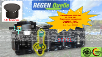 AKTION-SET!Flachzisterne 5000l inkl. Regenwasserzentrale RQ4,  Korbfilter, Überlaufsifon, Domschacht 1,5t befahrbar