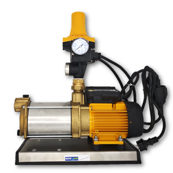 ESPA Aspri Messing 15-4 B Hauswasserwerk Klassik mit RQ15 Wandkonsole und KIT 02 Druckschalter