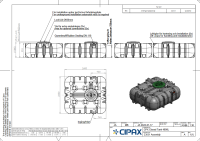 Cipax Flachzisterne 4000L Inkl. Schachtabdeckung Höhe 0,91m 250KG
