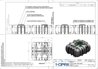 Cipax Flachzisterne 5000L Inkl. Schachtabdeckung Höhe 1,2m 280KG