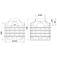 Nautilus PE Wassersickerschacht 1000l Ozeanis DN 100 Zulauf