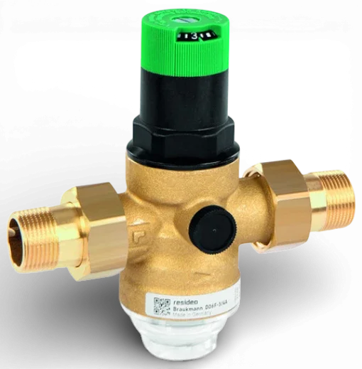 Resideo (Braukmann) Druckminderer D06F-LF Messing bleifrei, LFA, R 1