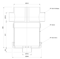 Intewa PLURAFIT Drainageschacht modular 2x DN100