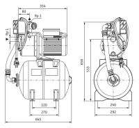 Wilo Jet HWJ- 203-EM-50 Hauswasserwerk 4,2bar 5m³/h...